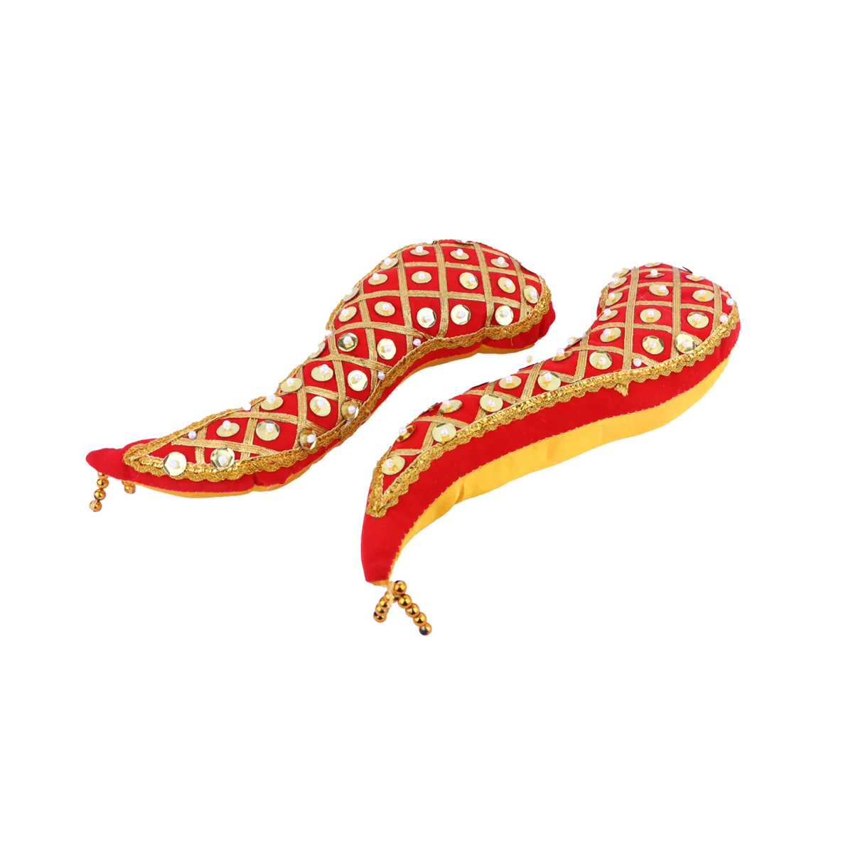 Vagamalai - 10 x 3 Inches | Cloth with Jari Design Deity Shoulder Decor/ Varalakshmi Amman Alangaram - Image 2