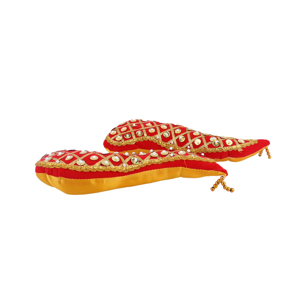 Vagamalai - 10 x 3 Inches | Cloth with Jari Design Deity Shoulder Decor/ Varalakshmi Amman Alangaram - Image 3