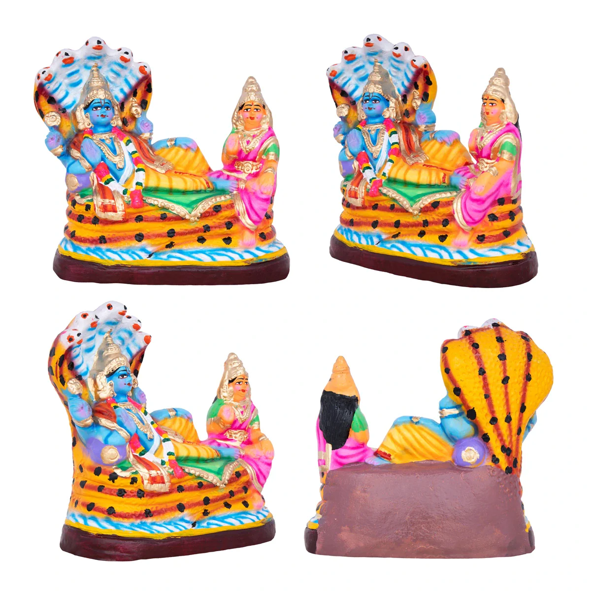 Vaikuntam Clay Golu Bommai Set - 9 x 8 Inches | Giri Golu Doll/ Navaratri Golu Bomma/Gombe/Bommai - Image 3