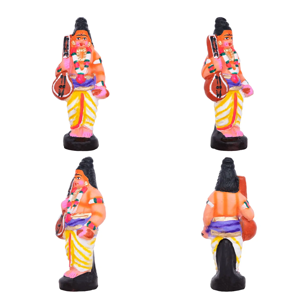 Vaikuntam Clay Golu Bommai Set - 9 x 8 Inches | Giri Golu Doll/ Navaratri Golu Bomma/Gombe/Bommai - Image 4