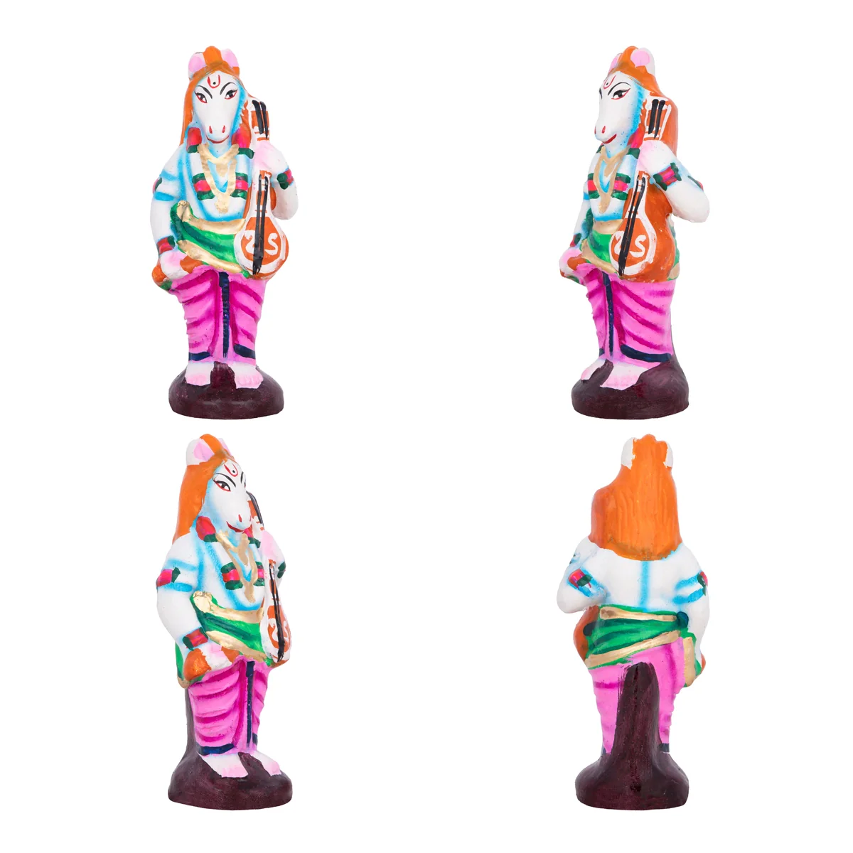 Vaikuntam Clay Golu Bommai Set - 9 x 8 Inches | Giri Golu Doll/ Navaratri Golu Bomma/Gombe/Bommai - Image 5
