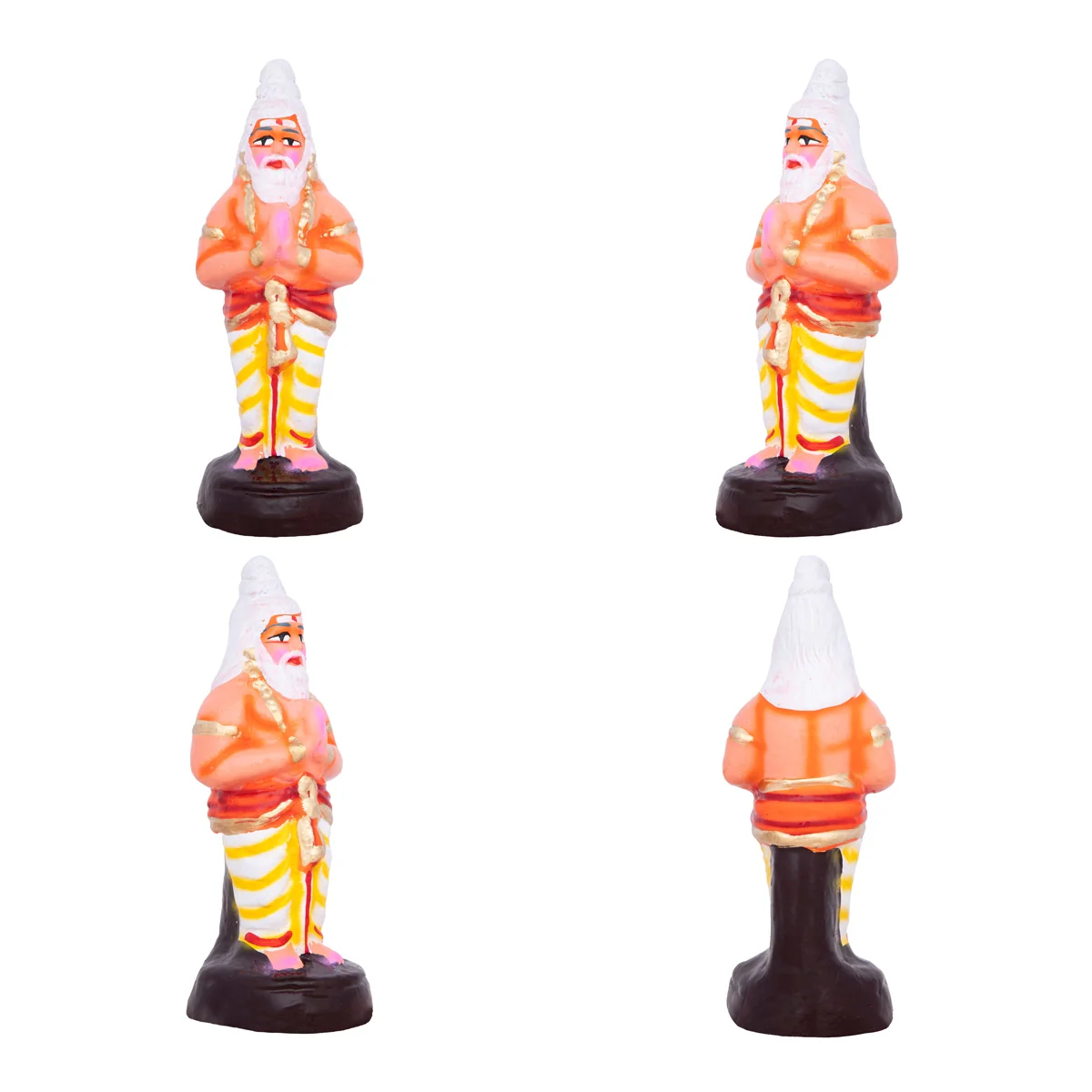 Vaikuntam Clay Golu Bommai Set - 9 x 8 Inches | Giri Golu Doll/ Navaratri Golu Bomma/Gombe/Bommai - Image 7