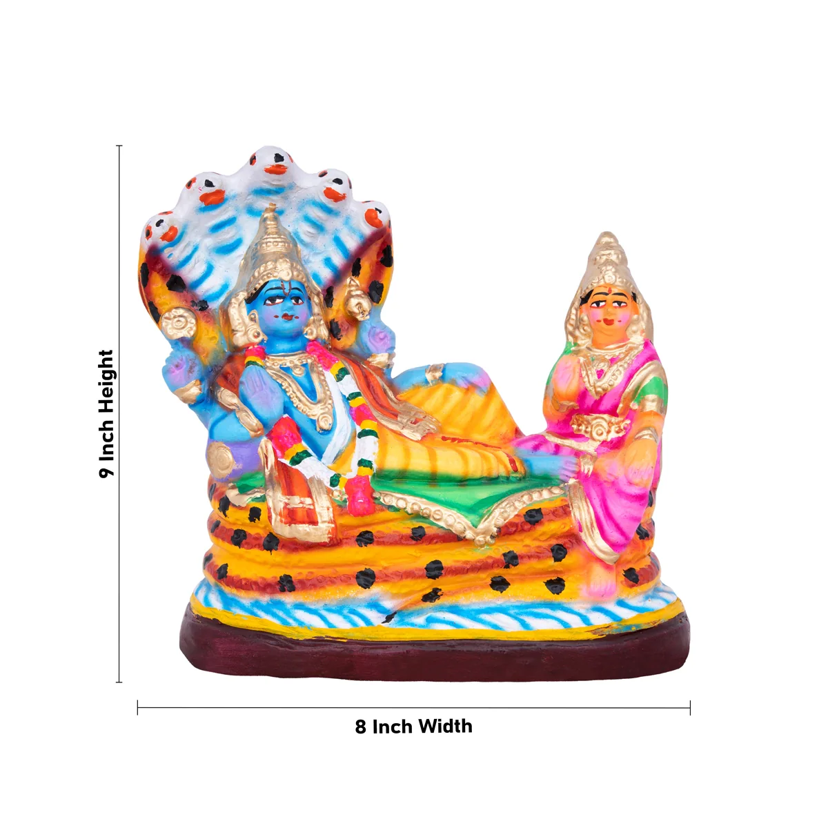 Vaikuntam Clay Golu Bommai Set - 9 x 8 Inches | Giri Golu Doll/ Navaratri Golu Bomma/Gombe/Bommai - Image 8