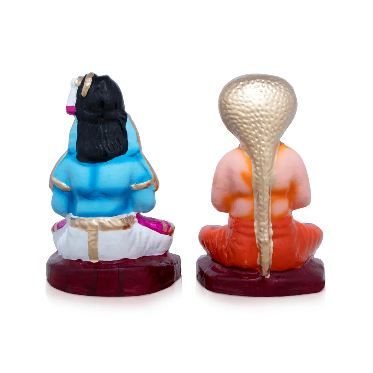 Vainava Naalvar Clay Golu Bommai Set - 8 x 4 Inches | Giri Golu Doll/ Navaratri Golu Bomma/Gombe/Bommai - Image 9