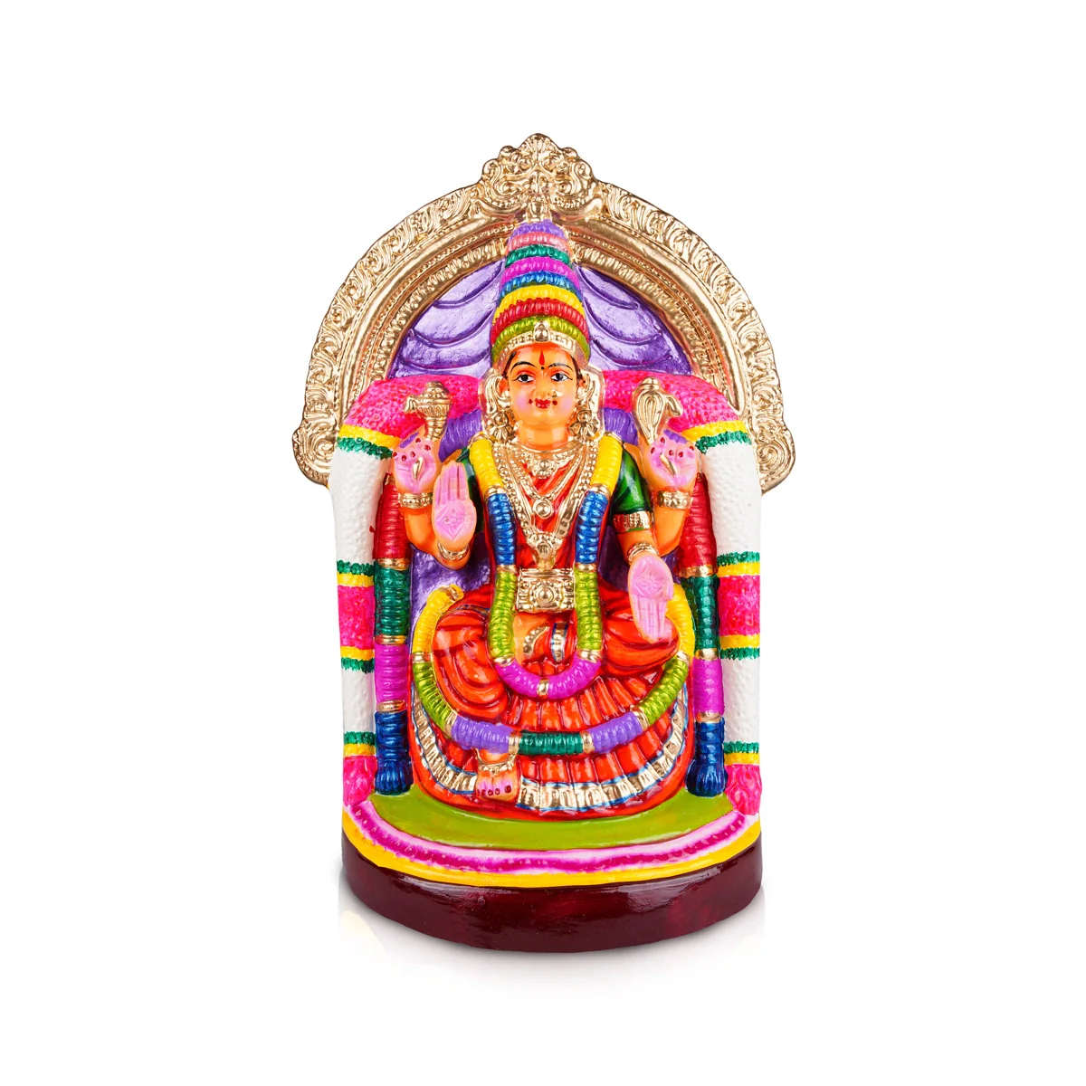 Valaikappu Amman Paper Mache Golu Bommai- 20 X 12 Inches | Navaratri Golu Gombe/ Giri Golu Doll/ Navratri Decor - Image 2