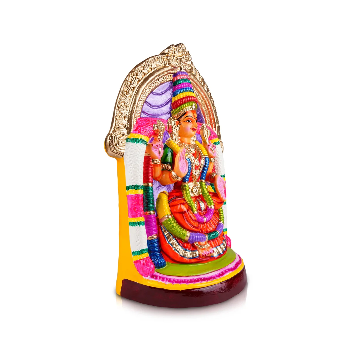 Valaikappu Amman Paper Mache Golu Bommai- 20 X 12 Inches | Navaratri Golu Gombe/ Giri Golu Doll/ Navratri Decor - Image 3
