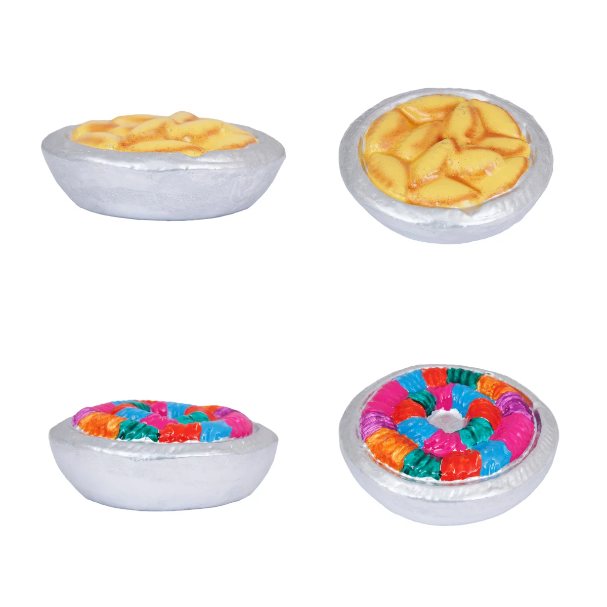 Valaikappu Clay Golu Bommai Set - 8 X 3.75 Inches | Giri Golu Doll/ Seemantham Navaratri Gombe/ Navratri Decor - Image 2