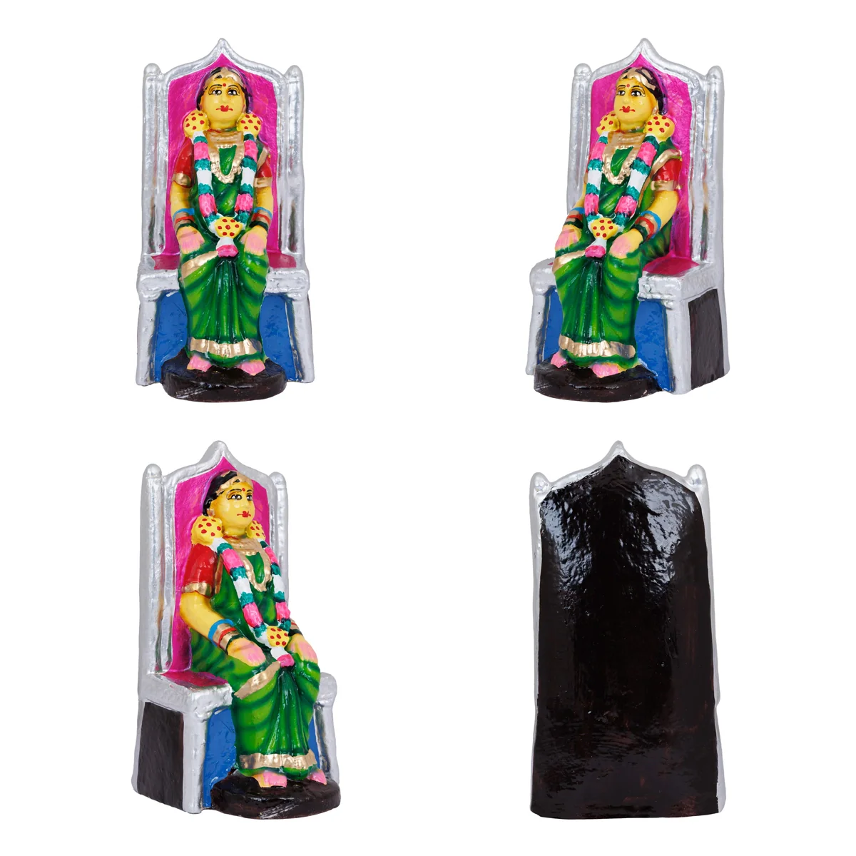 Valaikappu Clay Golu Bommai Set - 8 X 3.75 Inches | Giri Golu Doll/ Seemantham Navaratri Gombe/ Navratri Decor - Image 6