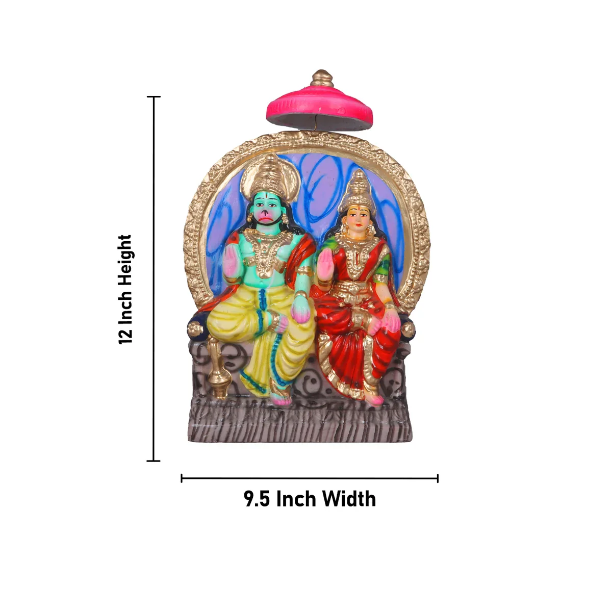 Vali Pattabhishekam Clay Golu Bommai Set - 12 Inches | Giri Golu Doll/ Navaratri Golu Bomma/Gombe/Bommai - Image 9