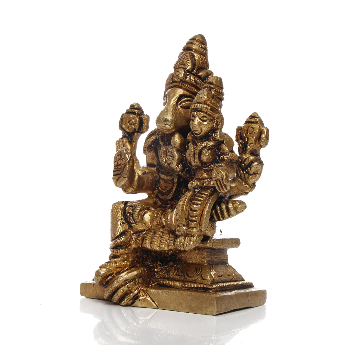Varaha Lakshmi Murti - 3 x 1.75 Inches | Antique Brass Idol/ Varahi Laxmi Idol for Pooja - Image 2