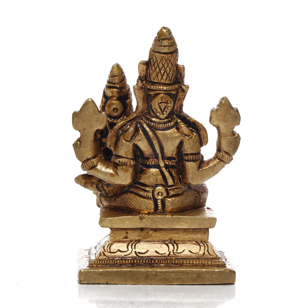 Varaha Lakshmi Murti - 3 x 1.75 Inches | Antique Brass Idol/ Varahi Laxmi Idol for Pooja - Image 3