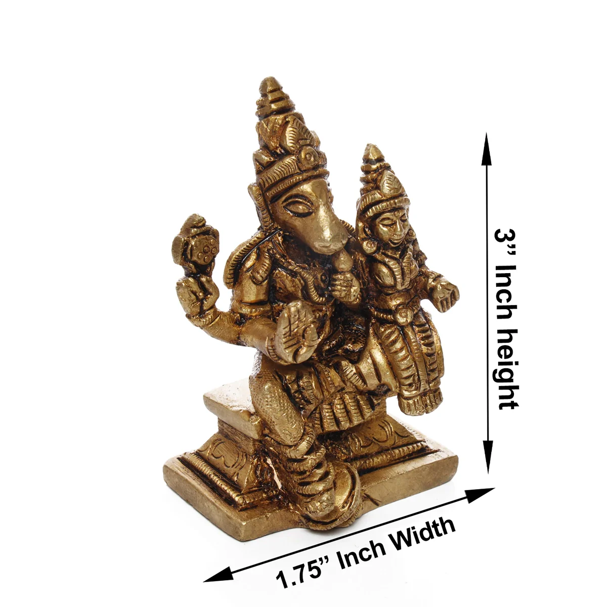 Varaha Lakshmi Murti - 3 x 1.75 Inches | Antique Brass Idol/ Varahi Laxmi Idol for Pooja - Image 4