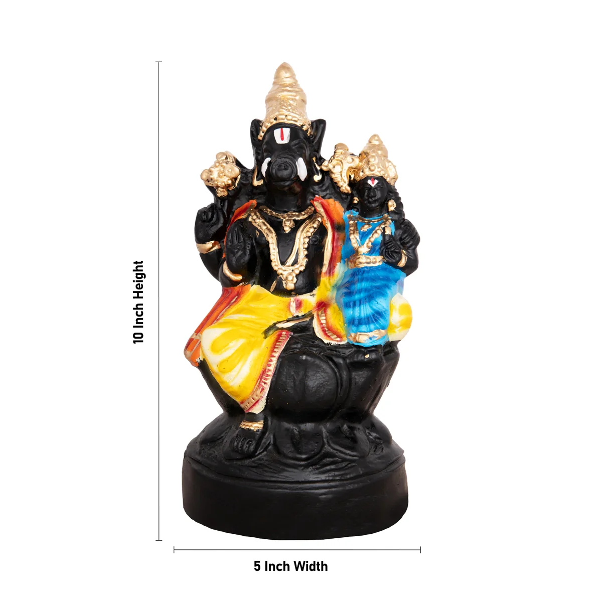 Varaha Lakshmi Paper Mache Golu Bommai - 10 X 5 Inches | Giri Golu Doll/ Navaratri Gombe/ Navratri Décor - Image 4