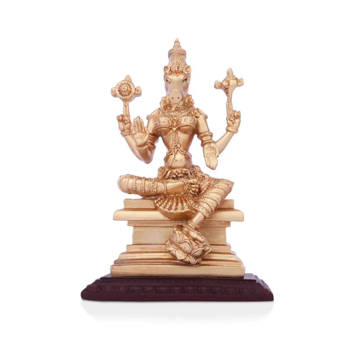 Varahi Amman Idol - 7.5 x 5 Inches | Resin Varahi Amman Statue for Pooja - Image 2