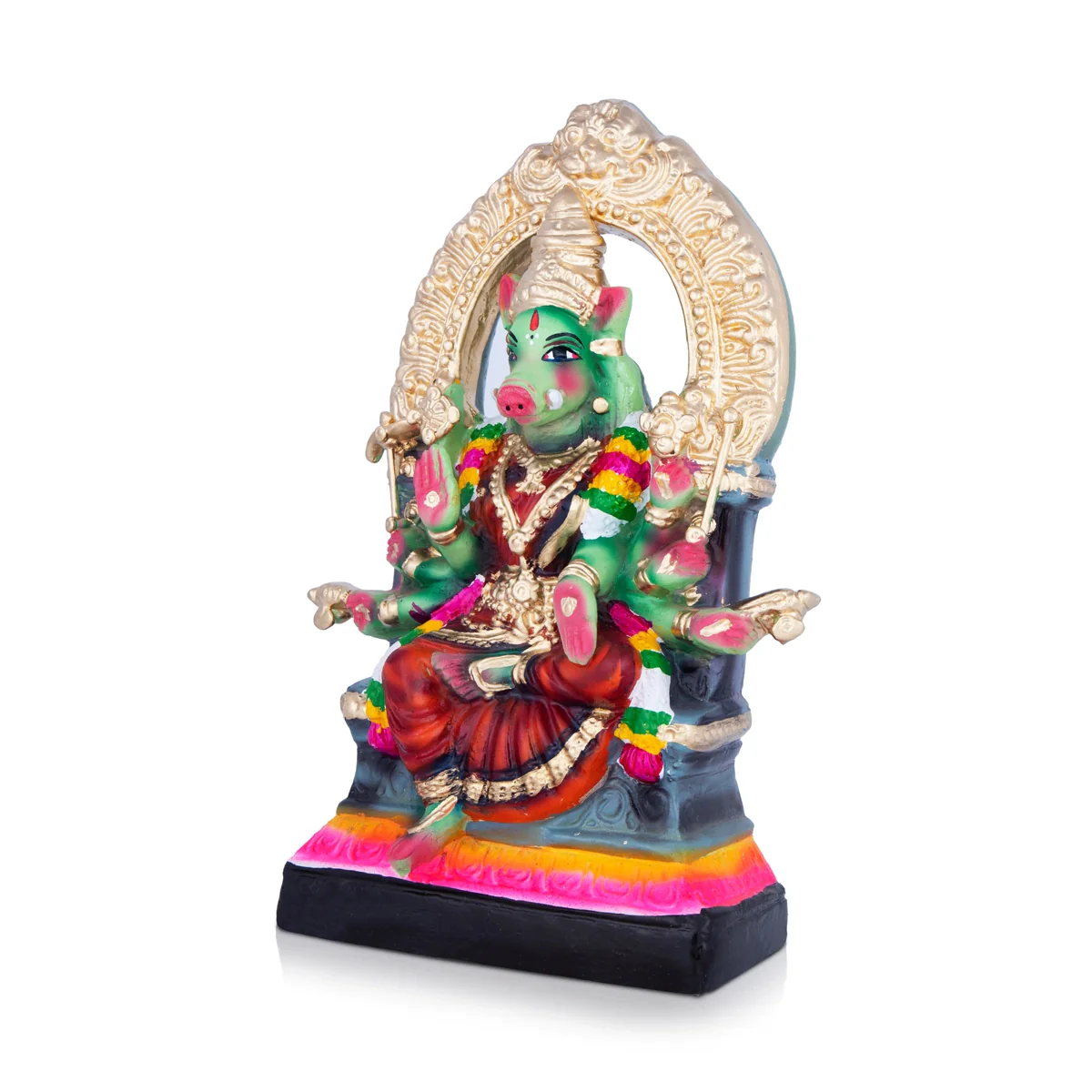 Varahi Amman Paper Mache Golu Bommai - 11 x 6.5 Inches | Giri Golu Doll/ Navaratri Golu Bomma/Gombe/Bommai - Image 2