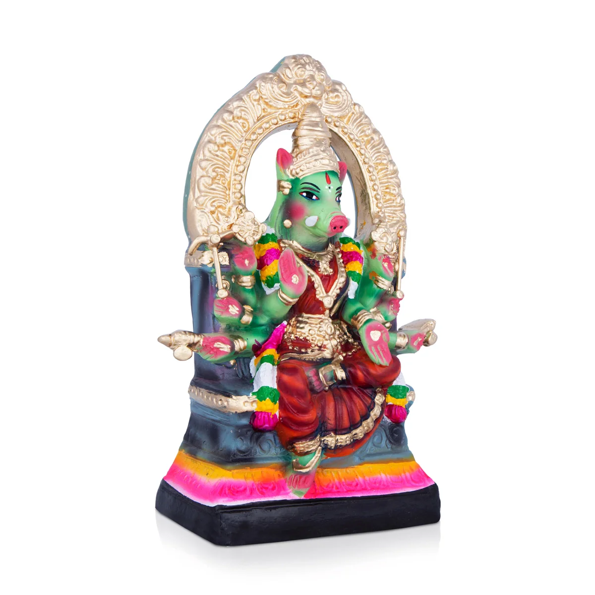 Varahi Amman Paper Mache Golu Bommai - 11 x 6.5 Inches | Giri Golu Doll/ Navaratri Golu Bomma/Gombe/Bommai - Image 3