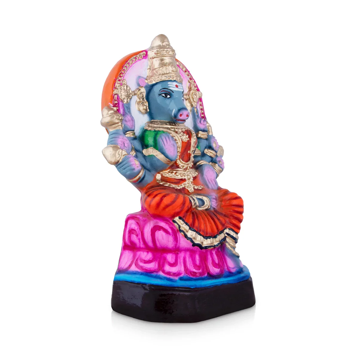 Varahi Amman Paper Mache Golu Bommai - 12 x 7 Inches | Giri Golu Doll/ Navaratri Golu Bomma/Gombe/Bommai - Image 2
