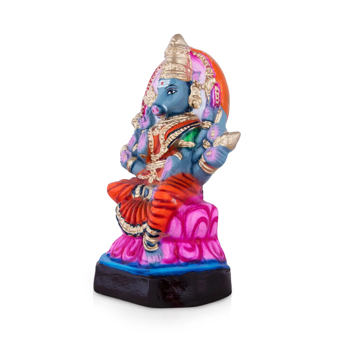 Varahi Amman Paper Mache Golu Bommai - 12 x 7 Inches | Giri Golu Doll/ Navaratri Golu Bomma/Gombe/Bommai - Image 3