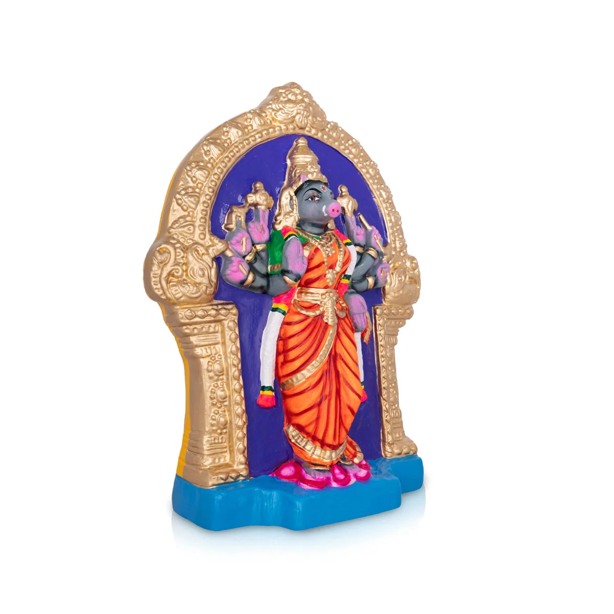Varahi Amman Statue Paper Mache Golu Bommai - 14 X 11 Inches | Navaratri Gombe/ Giri Golu Doll/ Navratri Decor - Image 2