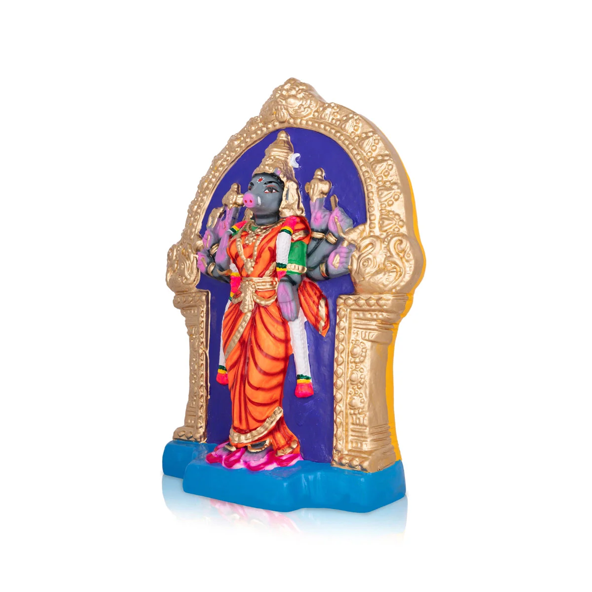 Varahi Amman Statue Paper Mache Golu Bommai - 14 X 11 Inches | Navaratri Gombe/ Giri Golu Doll/ Navratri Decor - Image 3