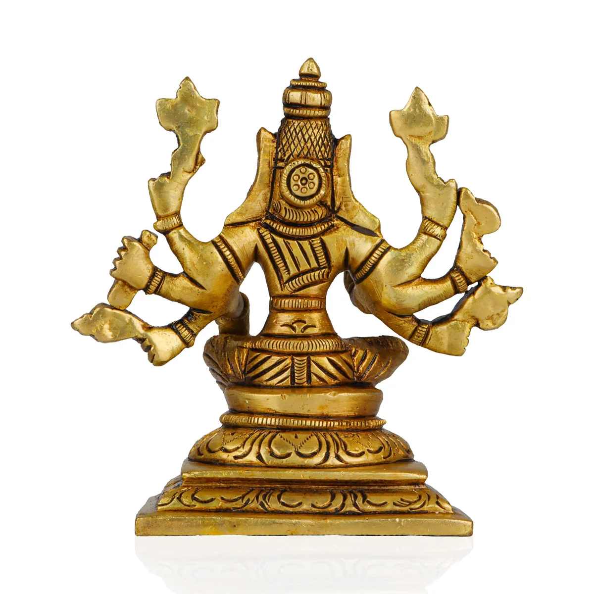 Varahi Idol - 4 x 3.5 Inches | Varahi Amman Statue/ Antique Brass Statue for Pooja/ 440 Gms Approx - Image 4