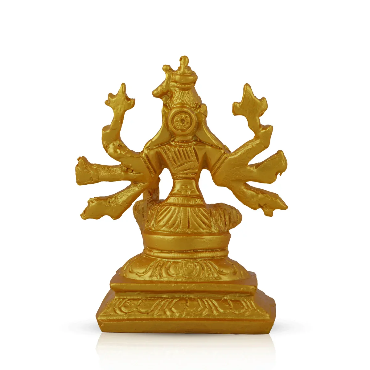 Varahi Idol - 5 x 3.5 Inches | Marble Dust Material/ Barahi Statue for Home/ Gifts/ Gold Finish - Image 4