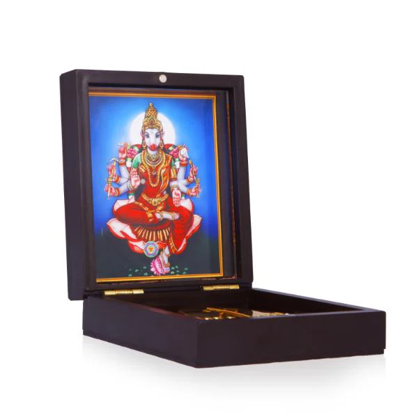 Varahi Murti Design Pooja Box - 1.5 X 3.5 X 4 Inches | Puja Box/ Charan Paduka Box For Pooja And Gifting - Image 3