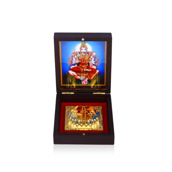 Varahi Murti Design Pooja Box - 1.5 X 3.5 X 4 Inches | Puja Box/ Charan Paduka Box For Pooja And Gifting - Image 5