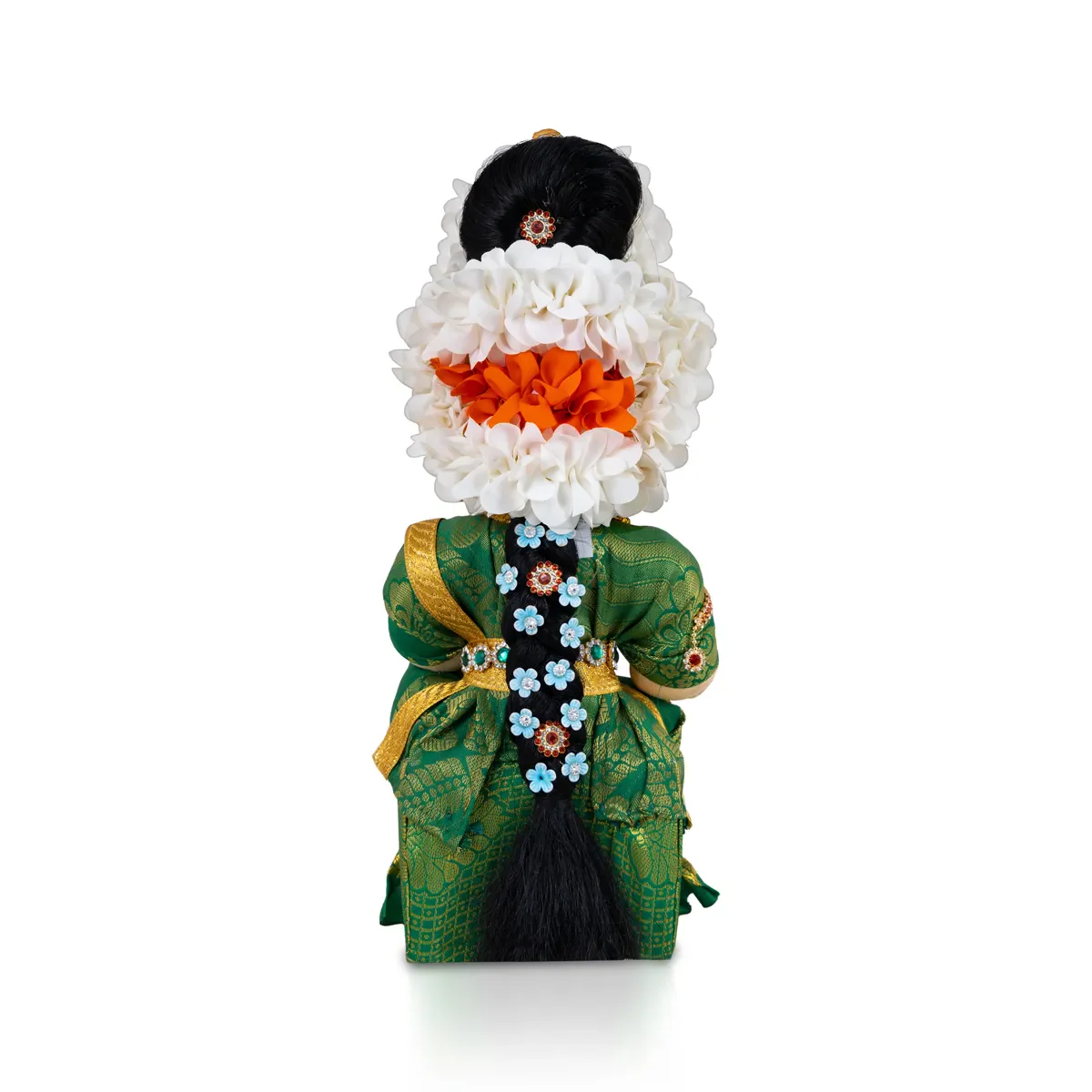 Varalakshmi Amman Set - Full Alankaram - Green - 7 Inch - Image 4
