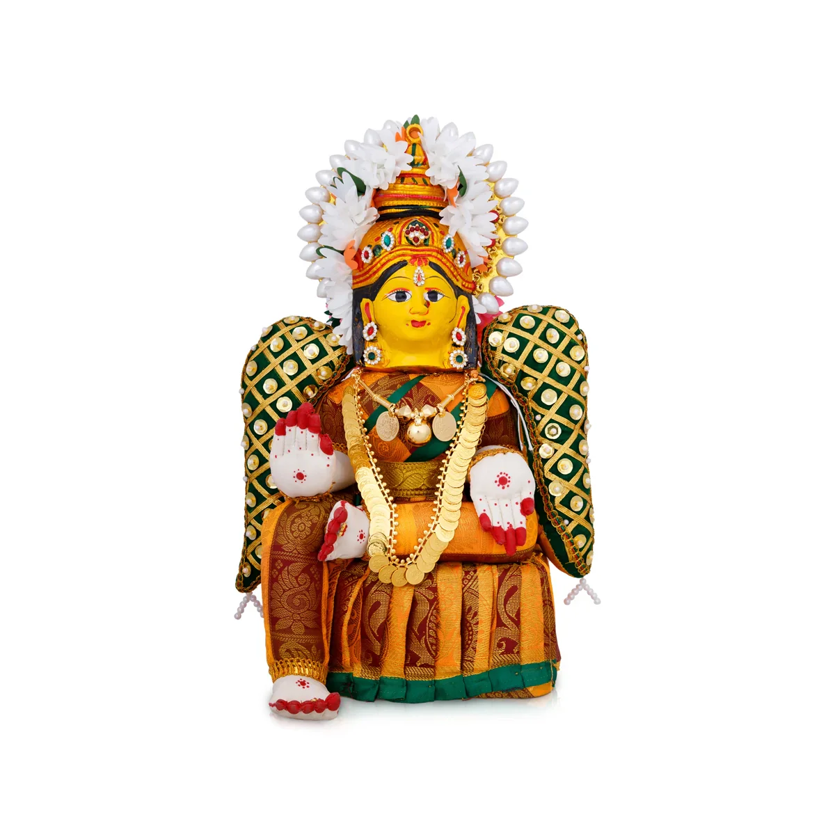 Varalakshmi Amman Statue - 11 x 7.5 Inches | Decorative Ammavari Idol for Pooja - Image 2