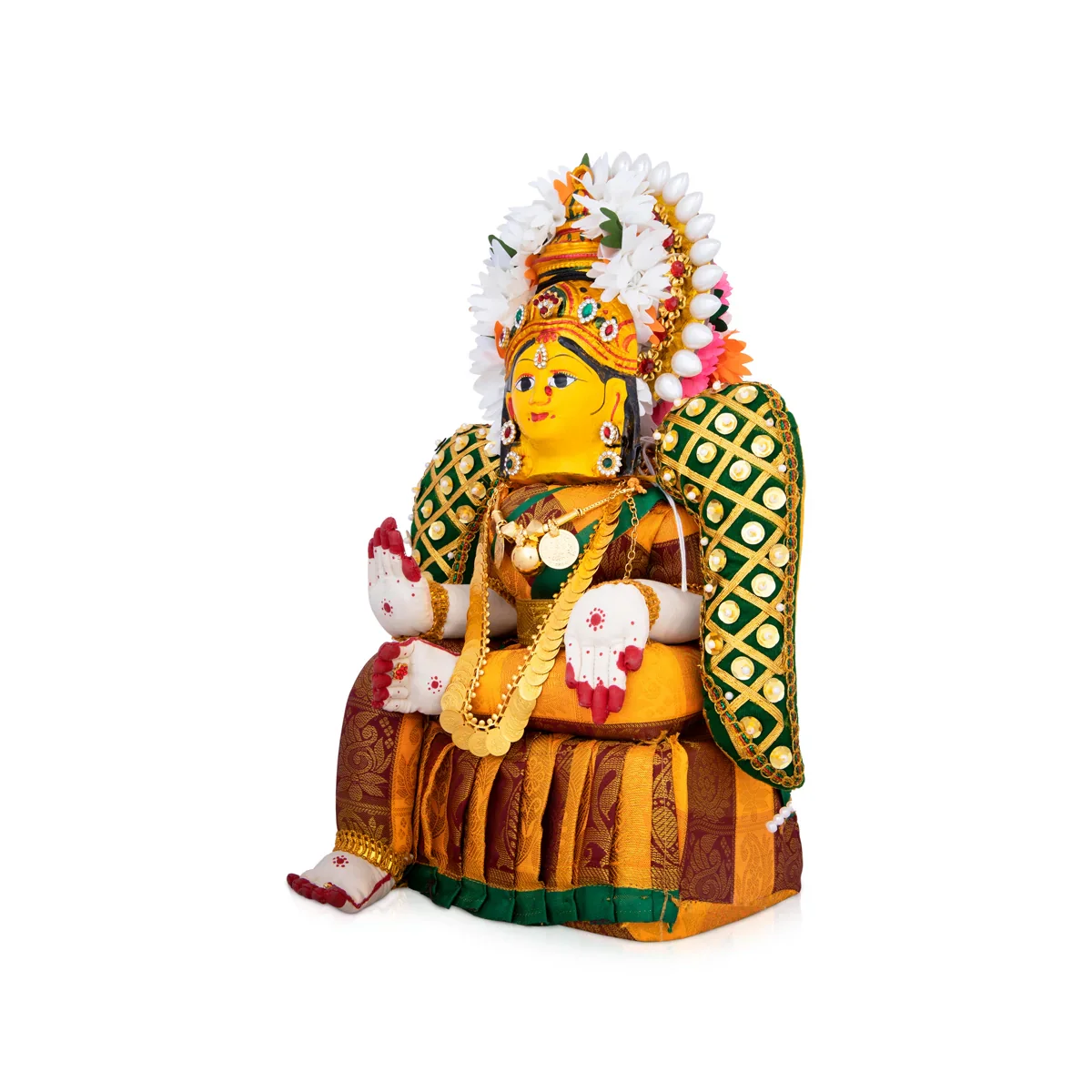 Varalakshmi Amman Statue - 11 x 7.5 Inches | Decorative Ammavari Idol for Pooja - Image 3