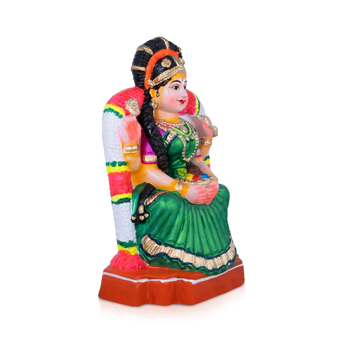 Varalakshmi Clay Golu Bommai - 12 x 8 Inches | Giri Golu Doll/ Navaratri Golu Bomma/Gombe/Bommai - Image 3