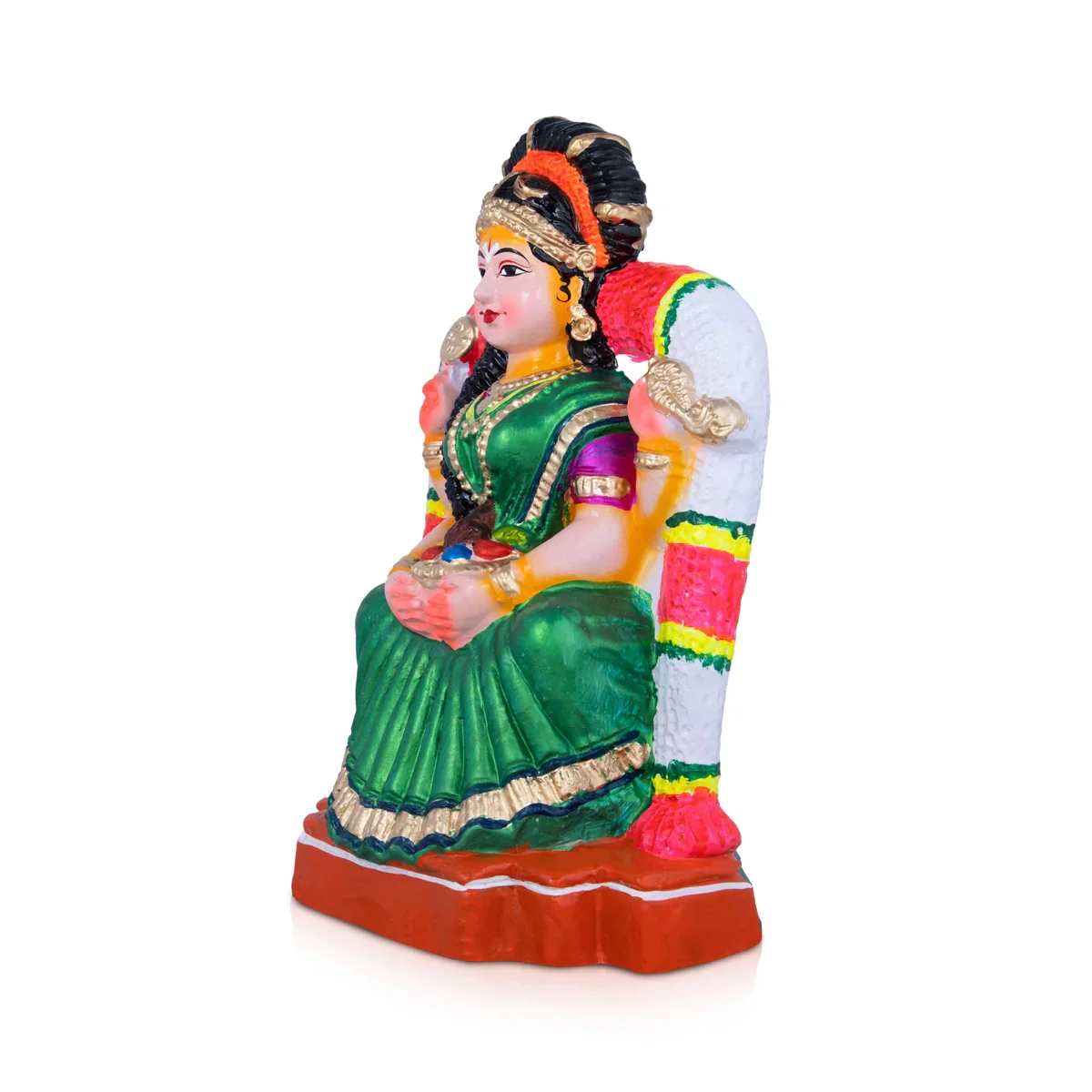 Varalakshmi Clay Golu Bommai - 12 x 8 Inches | Giri Golu Doll/ Navaratri Golu Bomma/Gombe/Bommai - Image 4