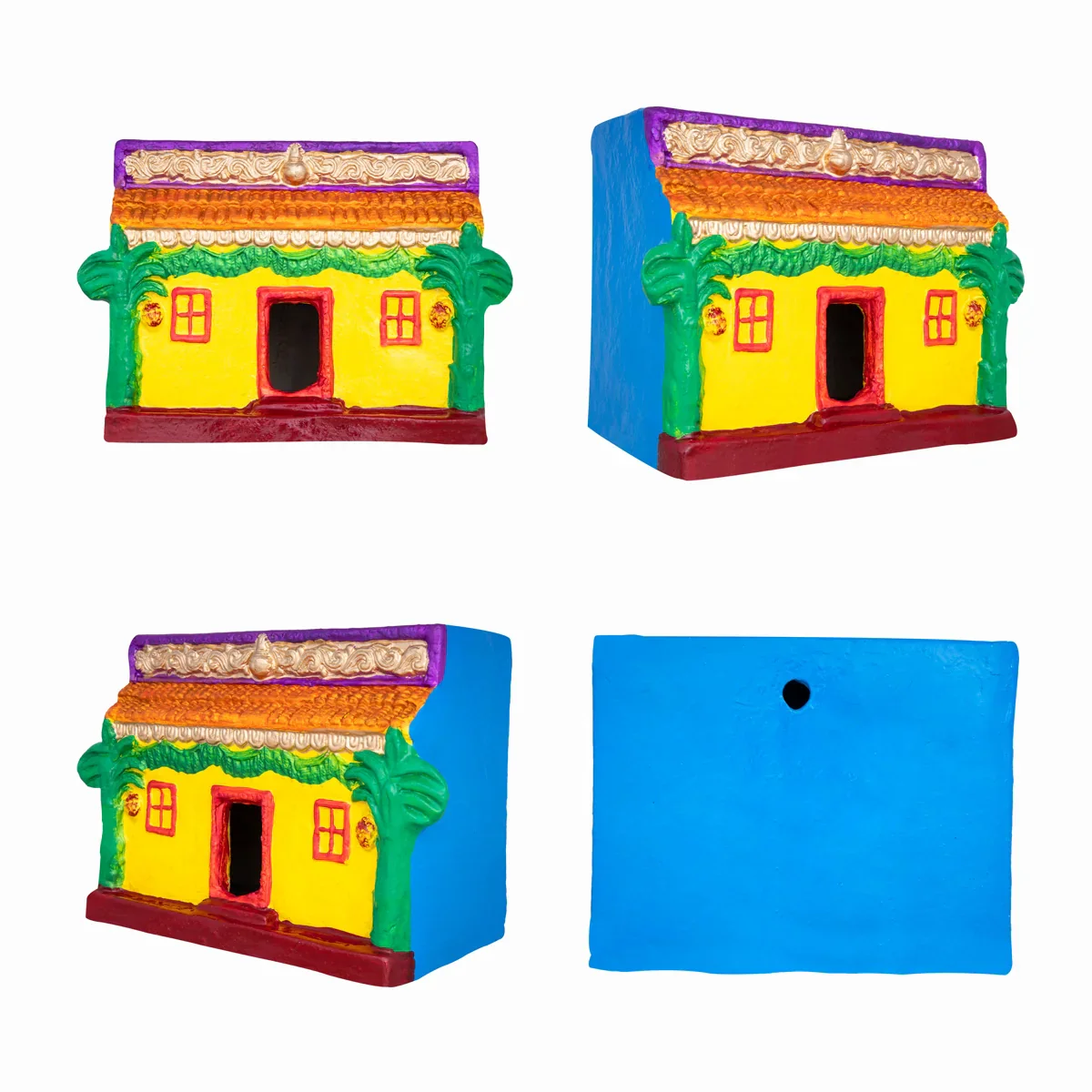 Veedu Grahapravesam Clay Golu Bommai Set - 9 x 8 Inches | Giri Golu Doll/ Navaratri Golu Bomma/Gombe/Bommai - Image 2