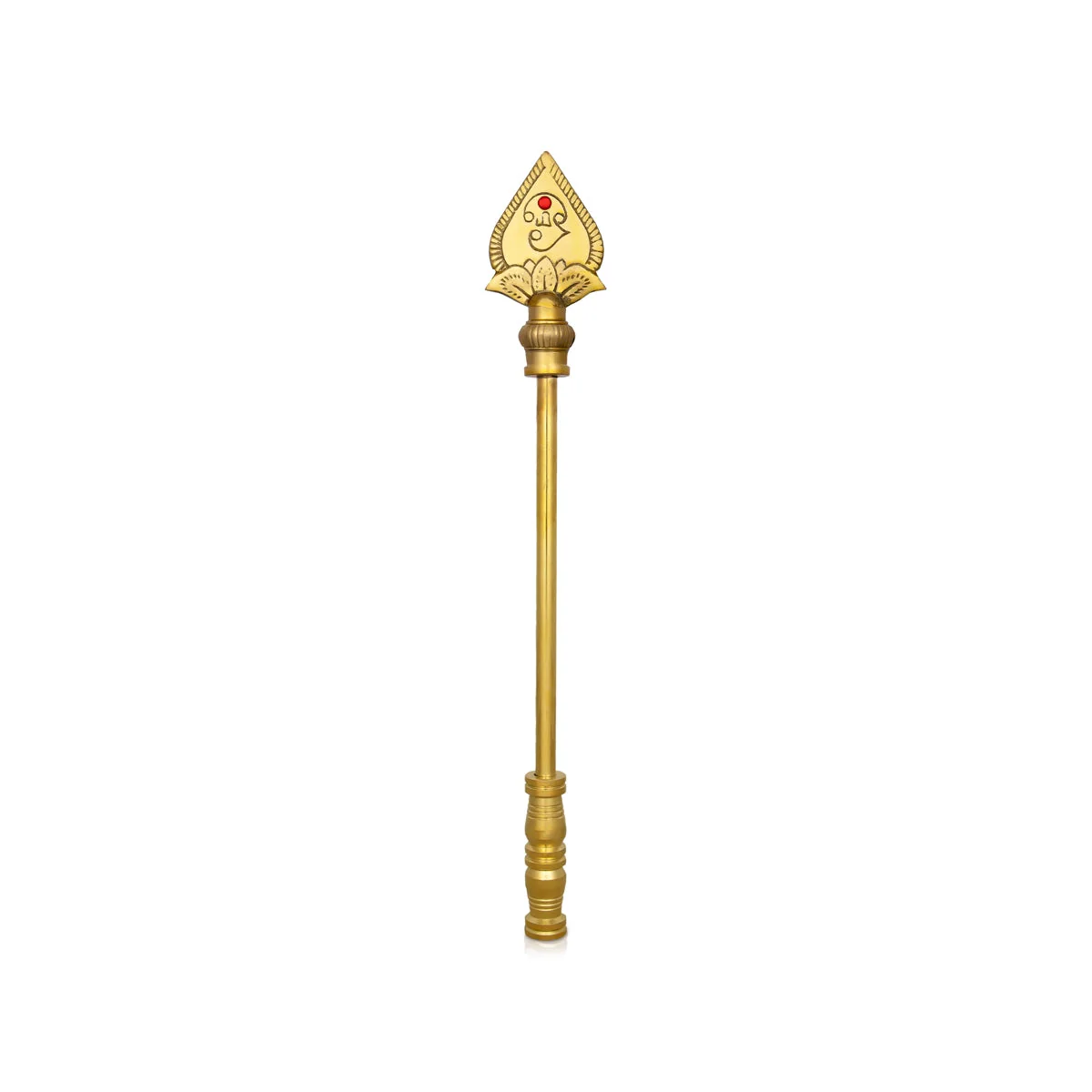 Vel Flag Post - 13 X 2 Inches | Lord Murugan Vel Brass Flag Post/ Car Flag Post Vel For Car Decor - Image 2