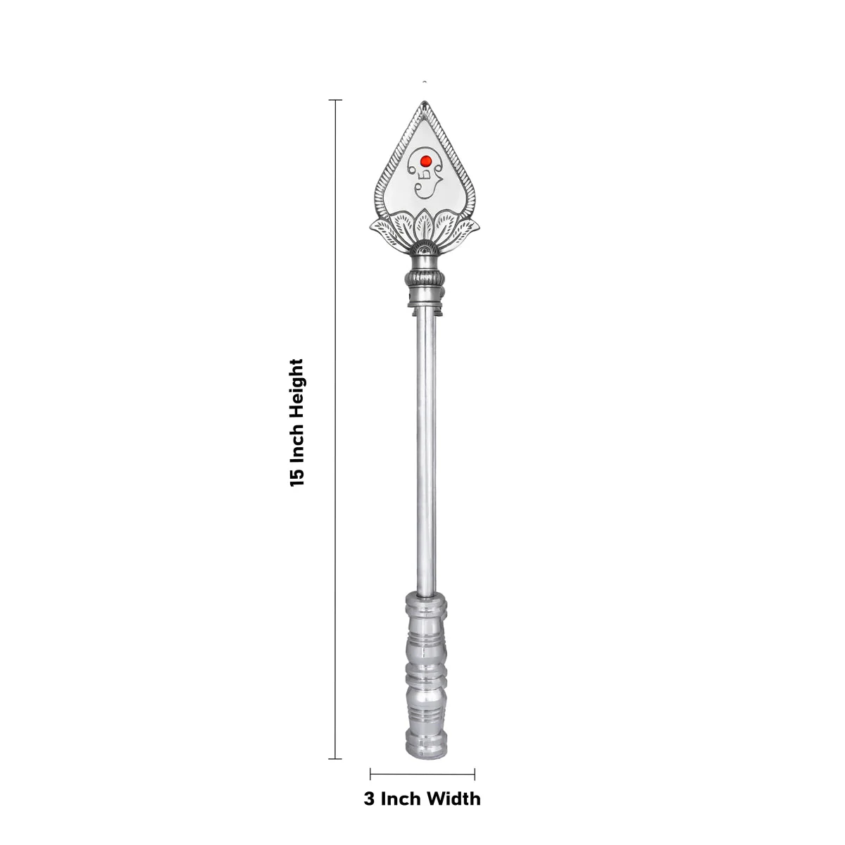 Vel Flag Post - 15 X 3 Inches | Aluminium Murugan Vel Flag Post/ Car Flag Post Vel For Car Decor - Image 3