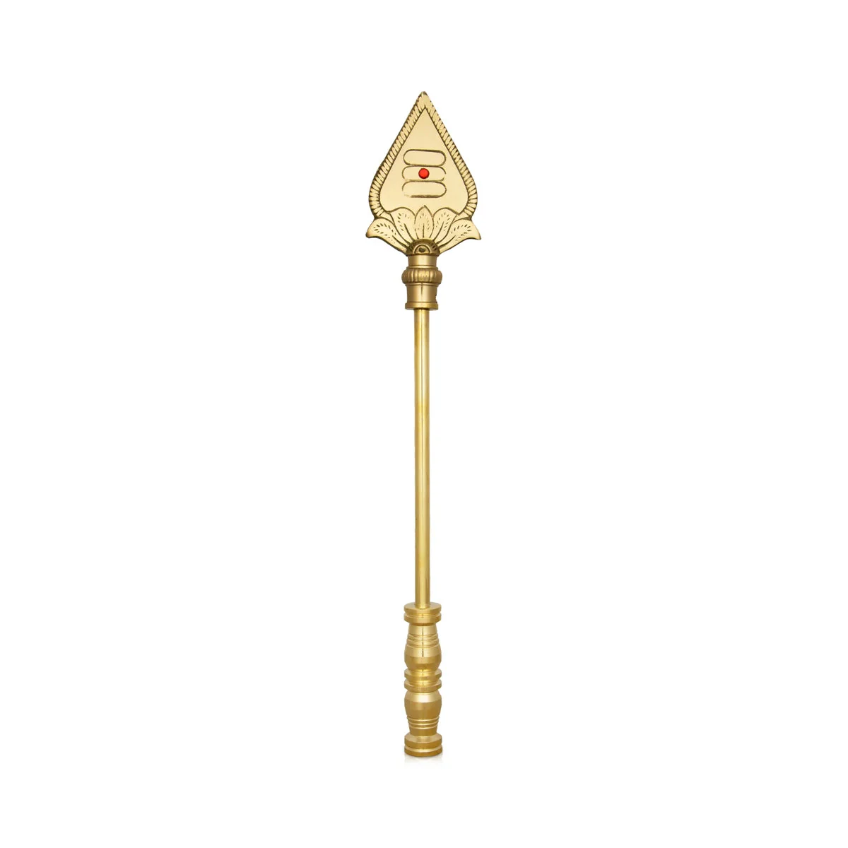 Vel Flag Post - 16.5 X 3 Inches | Lord Murugan Vel Brass Flag Post/ Car Flag Post Vel For Car Decor - Image 2