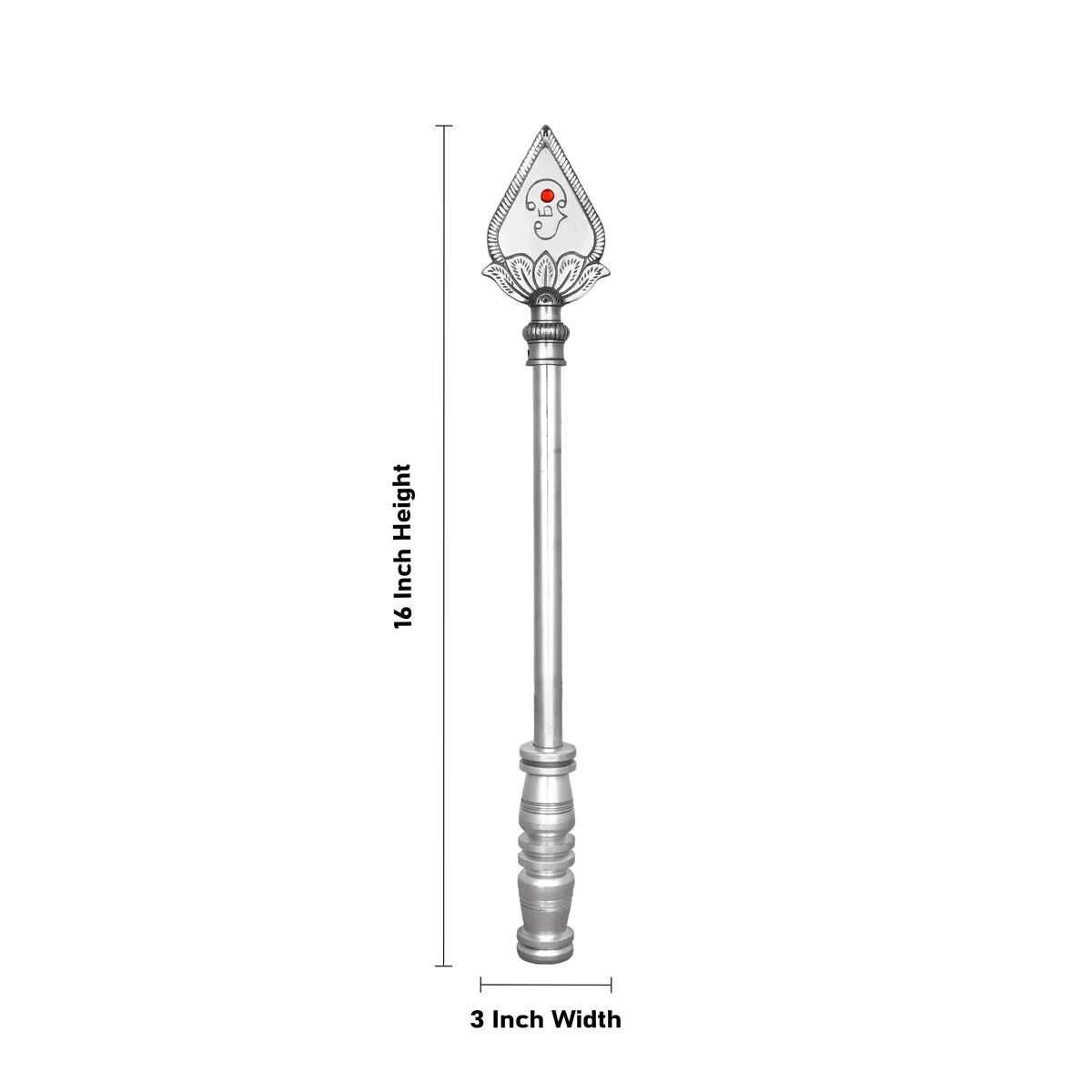 Vel Flag Post - 16 X 3 Inches | Car Flag Post Vel/ Aluminium Murugan Vel Flag Post For Car Decor - Image 3
