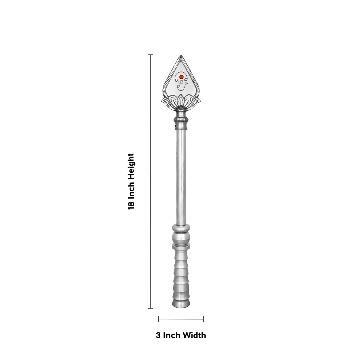 Vel Flag Post - 18 X 3 Inches | Car Flag Post Vel/ Aluminium Murugan Vel Flag Post For Car Decor - Image 3