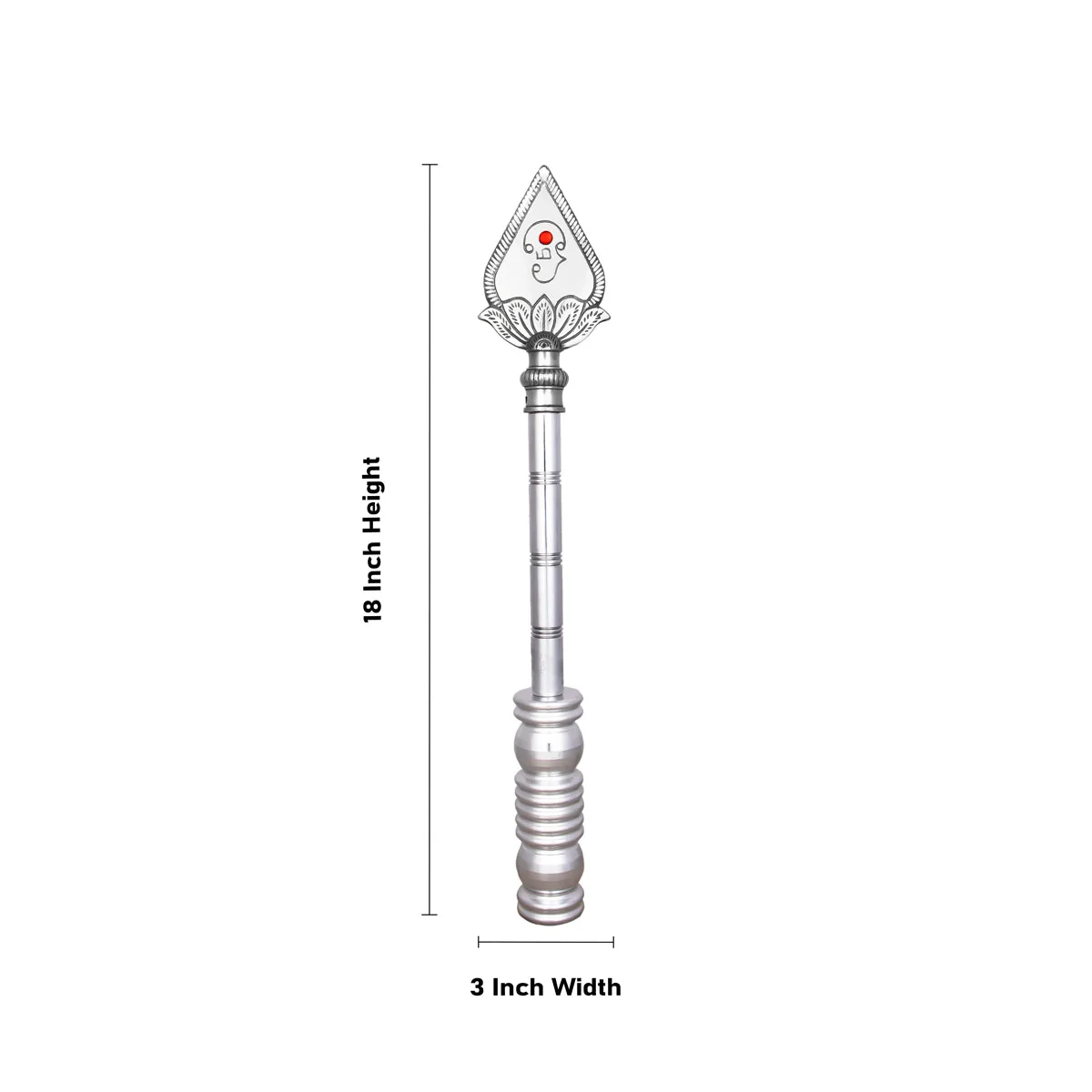 Vel Flag Post - 18 X 3 Inches | Car Flag Post Vel/ Aluminium Murugan Vel Flag Post For Car Decor - Image 3