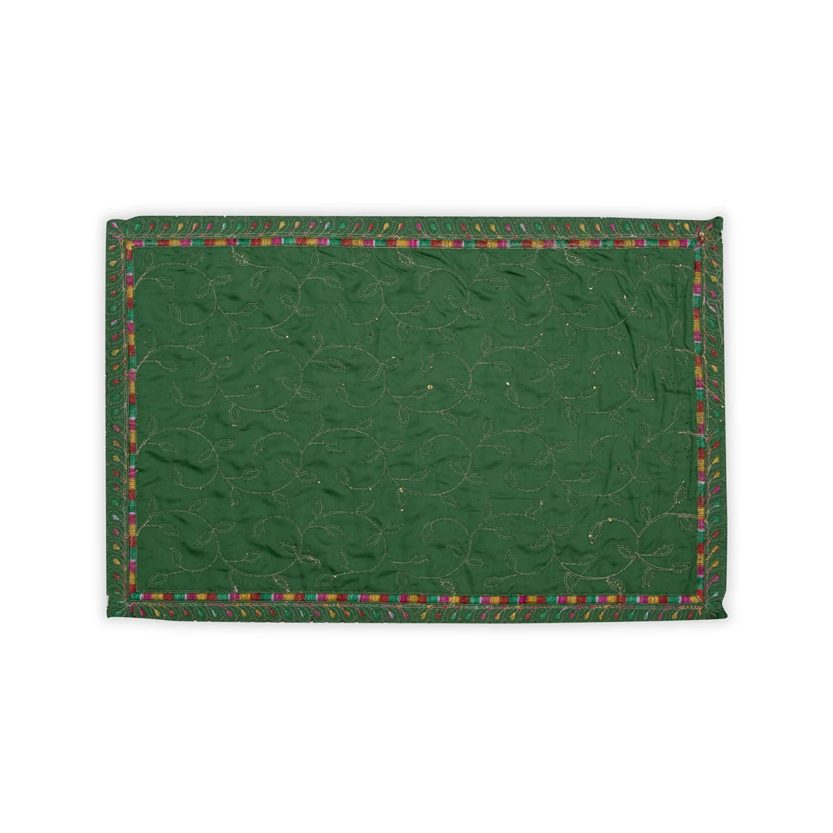 Asan Mat - 13 x 20 Inches | Jari Border Pooja Aasan/ Velvet Aasan Mat for Deity - Image 10