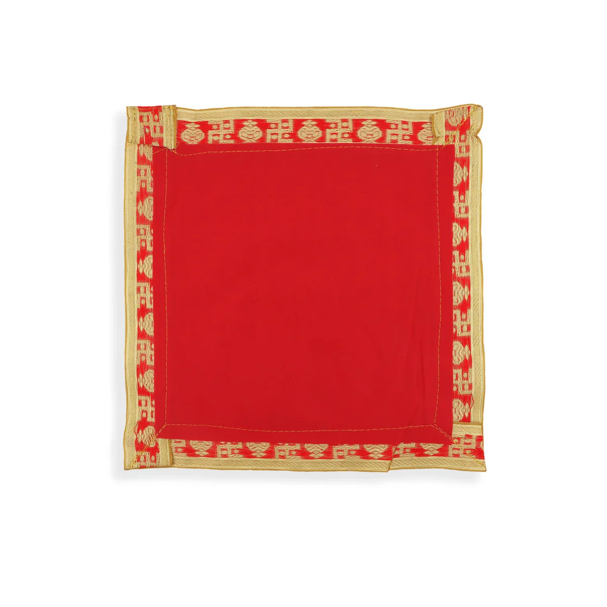 Velvet Mat - 10 x 10 Inches | Velvet Aasan for Deity - Image 3