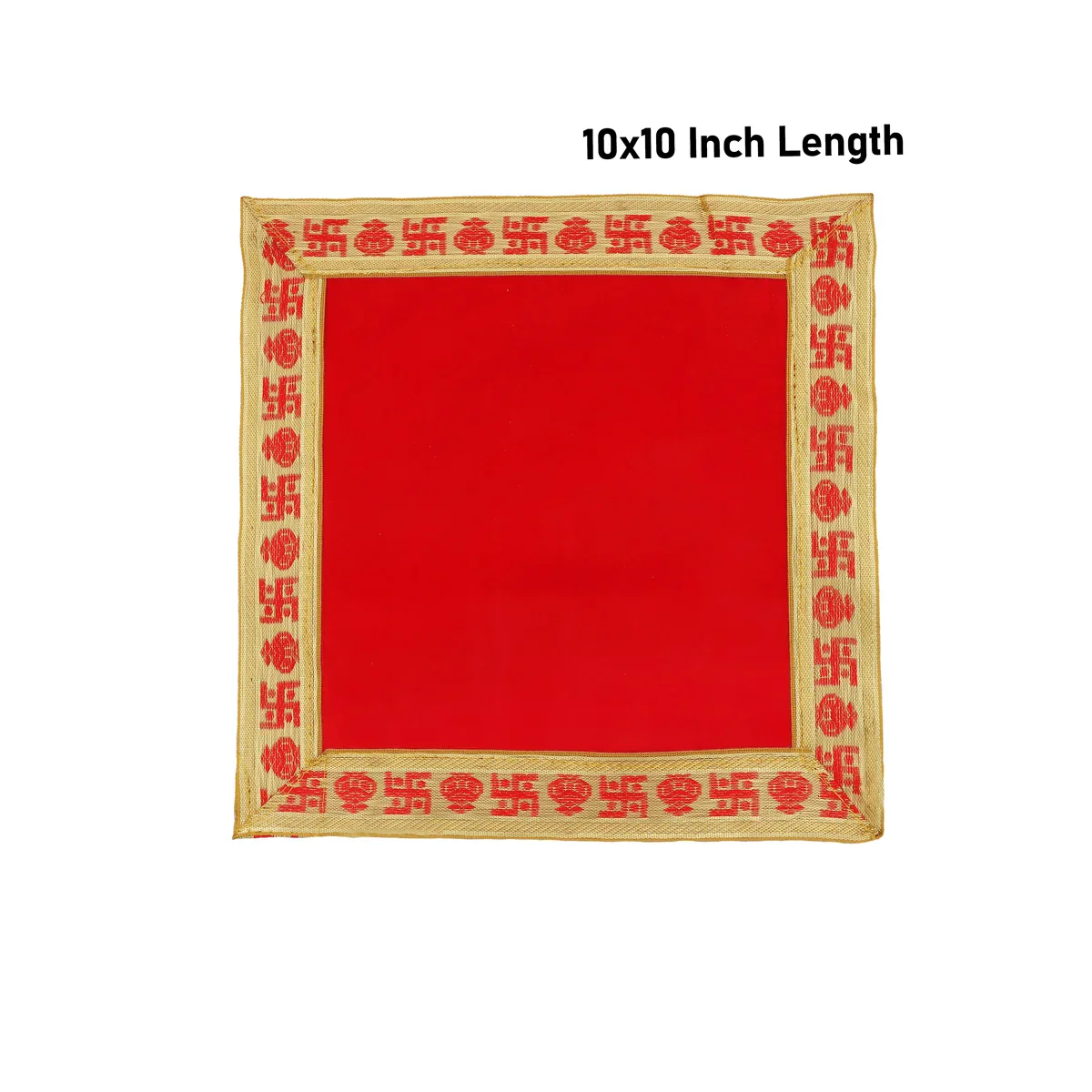 Velvet Mat - 10 x 10 Inches | Velvet Aasan for Deity - Image 4