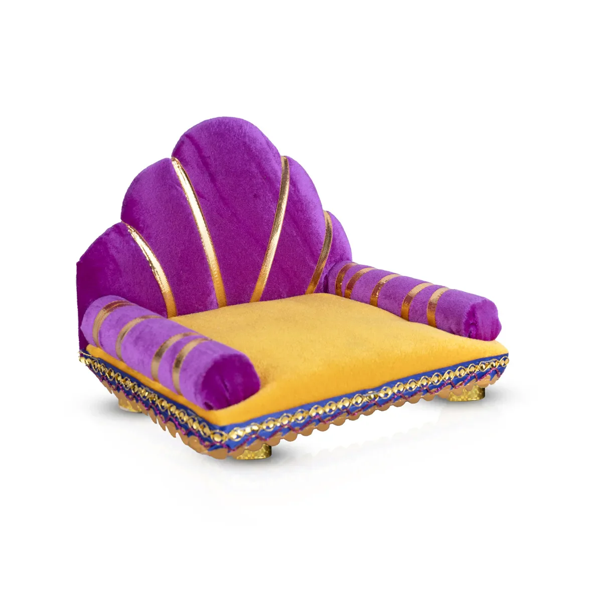 Velvet Simhasanam - 6 x 8 Inches | Sinhasan/ Decorative Singhasan for Deity - Image 2