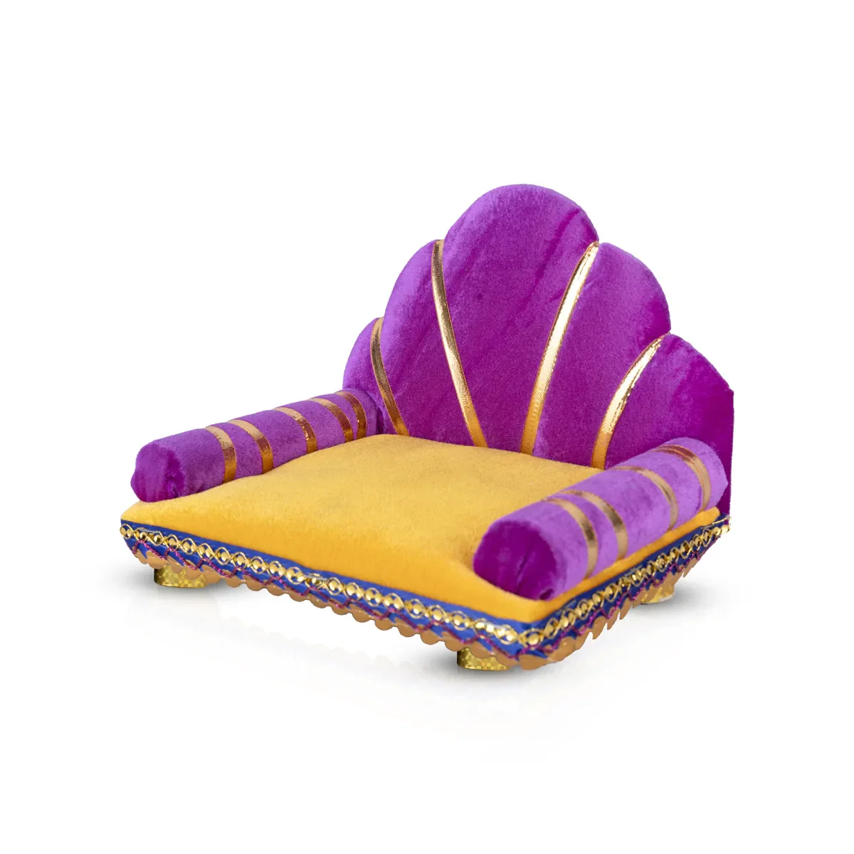 Velvet Simhasanam - 6 x 8 Inches | Sinhasan/ Decorative Singhasan for Deity - Image 3