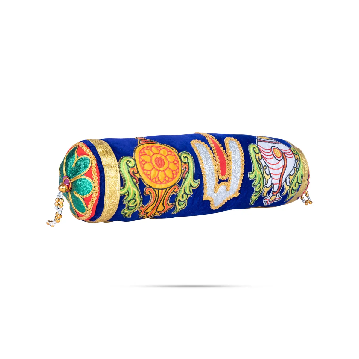 Velvet Thindu - 18 Inches | Namam Shank Chakram Design Cylinder Dindu for Deity - Image 3