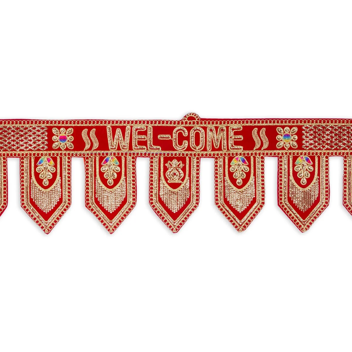 Velvet Toran - 39 Inches | Welcome Design Thoran/ Bandanwar For Auspicious Entrance Decor - Image 2