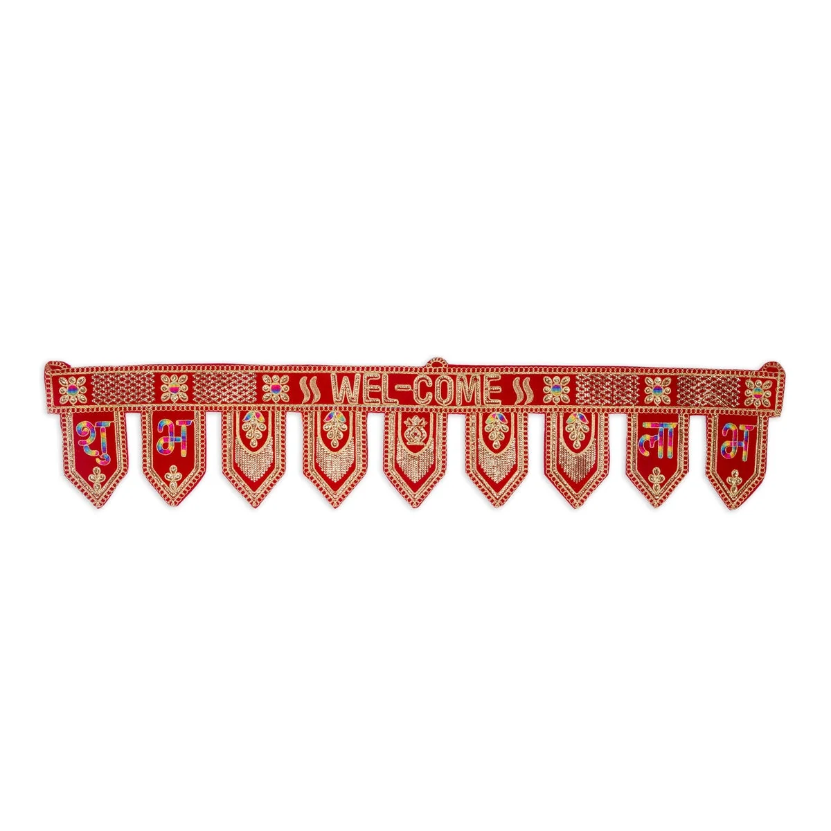Velvet Toran - 39 Inches | Welcome Design Thoran/ Bandanwar For Auspicious Entrance Decor - Image 3