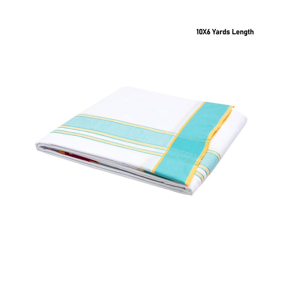 Veshti - 10 X 6 Yards | 2 Inches Kundanchi Border Dhoti/ White Colour Vesti For Traditional Wear