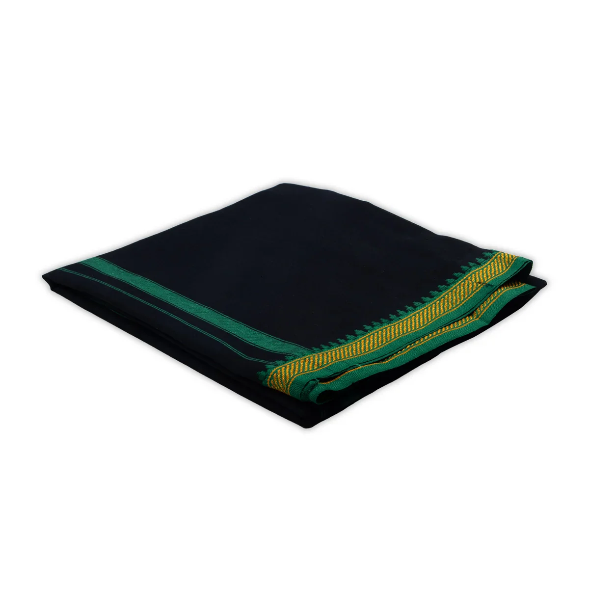 Veshti - 2 Mtrs | Black Colour Vesti/ Thalapathi Design Dhoti for Men - Image 2